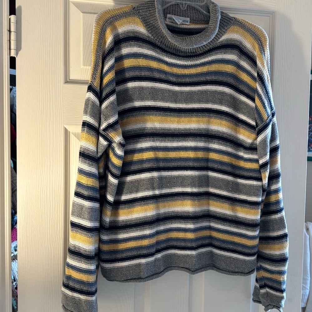 VINTAGE ONE TWO ONE COWL SWEATER- ramie and cotton blend